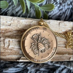 Scorpio Zodiac Medallion necklace